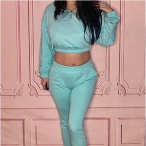 La society hoodie jogger set.